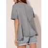 imageAcelitt Womens Oversized T Shirts Loose Fit Crewneck Short Sleeve Waffle Knit Tops Summer Casual Blouse 2025 Basic TeeGray