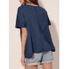imageAcelitt Womens Oversized T Shirts Loose Fit Crewneck Short Sleeve Waffle Knit Tops Summer Casual Blouse 2025 Basic TeeNavy Blue