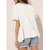 imageAcelitt Womens Oversized T Shirts Loose Fit Crewneck Short Sleeve Waffle Knit Tops Summer Casual Blouse 2025 Basic TeeWhite