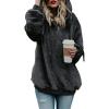 imageAcelitt Womens Oversized Fuzzy Fleece Sweatshirts with PocketsSXXLAdark Grey