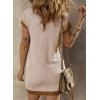 imageAcelitt Womens Casual Summer Color Block Crewneck Short Sleeve Tshirts DressSXXLApricot