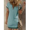 imageAcelitt Womens Casual Summer Color Block Crewneck Short Sleeve Tshirts DressSXXLGreen