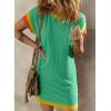 imageAcelitt Womens Casual Summer Color Block Crewneck Short Sleeve Tshirts DressSXXLLight Green