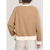 imageAcelitt Women Casual Long Sleeve Crewneck Sweatshirts Pullover TopsSXXLBeige