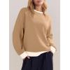 imageAcelitt Women Casual Long Sleeve Crewneck Sweatshirts Pullover TopsSXXLBeige