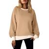 imageAcelitt Women Casual Long Sleeve Crewneck Sweatshirts Pullover TopsSXXLBeige