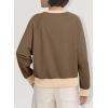 imageAcelitt Women Casual Long Sleeve Crewneck Sweatshirts Pullover TopsSXXLBrown