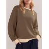imageAcelitt Women Casual Long Sleeve Crewneck Sweatshirts Pullover TopsSXXLBrown