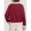 imageAcelitt Women Casual Long Sleeve Crewneck Sweatshirts Pullover TopsSXXLBurgundy
