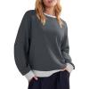 imageAcelitt Women Casual Long Sleeve Crewneck Sweatshirts Pullover TopsSXXLGrey