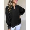 imageAcelitt Women Casual Long Sleeve V Neck Sweatshirts Pullover TopsSXXLBlack