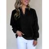 imageAcelitt Women Casual Long Sleeve V Neck Sweatshirts Pullover TopsSXXLBlack