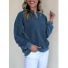 imageAcelitt Women Casual Long Sleeve V Neck Sweatshirts Pullover TopsSXXLBlue