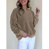 imageAcelitt Women Casual Long Sleeve V Neck Sweatshirts Pullover TopsSXXLBrown