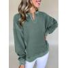 imageAcelitt Women Casual Long Sleeve V Neck Sweatshirts Pullover TopsSXXLGreen