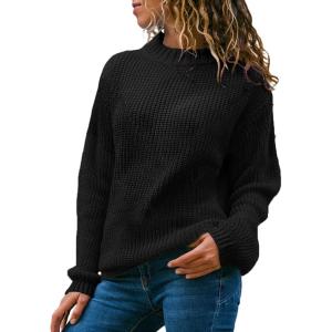 imageAcelitt Womens Long Sleeve Crewneck Knit Pullover Sweater SXXL