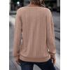 imageAcelitt Womens Tops Dressy Casual Fall Long Sleeve V Neck Pullover Blouses Shirts Teacher Outfits Fashion ClothingPale Khaki