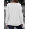 imageAcelitt Womens Tops Dressy Casual Fall Long Sleeve V Neck Pullover Blouses Shirts Teacher Outfits Fashion ClothingWhite
