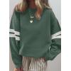 imageAcelitt Women Casual Long Sleeve Crewneck Color Block Sweatshirts Pullover TopsSXXLGreen
