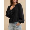 imageAcelitt Women Casual Long Sleeve Crewneck Sweatshirts Pullover TopsSXXLBlack