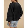 imageAcelitt Women Casual Long Sleeve Crewneck Sweatshirts Pullover TopsSXXLBlack