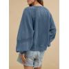 imageAcelitt Women Casual Long Sleeve Crewneck Sweatshirts Pullover TopsSXXLBlue