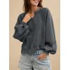 imageAcelitt Women Casual Long Sleeve Crewneck Sweatshirts Pullover TopsSXXLGray