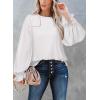 imageAcelitt Womens Long Sleeve Crewneck Loose Fit Casual Bohemian Blouses Tops SXXL
