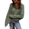 imageAcelitt Women Casual Long Sleeve Crewneck Sweatshirts Pullover TopsSXXLLight Green