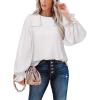 imageAcelitt Womens Long Sleeve Crewneck Loose Fit Casual Bohemian Blouses Tops SXXL