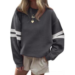 imageAcelitt Women Casual Long Sleeve Crewneck Color Block Sweatshirts Pullover TopsSXXLGray