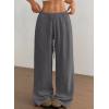 imageAcelitt Womens Wide Leg Palazzo Pants Casual Loose Lounge Pants Beach Trousers with PocketsToo Large Please Size DownMedium Grey