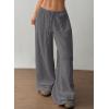 imageAcelitt Womens Wide Leg Palazzo Pants Casual Loose Lounge Pants Beach Trousers with PocketsToo Large Please Size DownMedium Grey