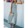 imageAcelitt Womens Casual Spaghetti Strap Tie Front Wide Leg Jumpsuits SXL