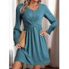 imageAcelitt Womens Fall Dresses 2025 Beach Casual Long Sleeve Loose Sundress Flowy Babydoll Mini DressCanton