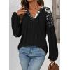 imageAcelitt Sweaters for Women V Neck Casual Knit Long Sleeve Tops Lightweight Pullover Clothes Fall Fashion Outfits 2025Black