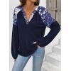 imageAcelitt Sweaters for Women V Neck Casual Knit Long Sleeve Tops Lightweight Pullover Clothes Fall Fashion Outfits 2025Bluing