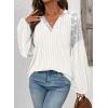 imageAcelitt Sweaters for Women V Neck Casual Knit Long Sleeve Tops Lightweight Pullover Clothes Fall Fashion Outfits 2025White