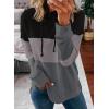 imageAcelitt Women Long Sleeve Full Zipper Color Block Knited Hoodies Sweatshirts Sweaters