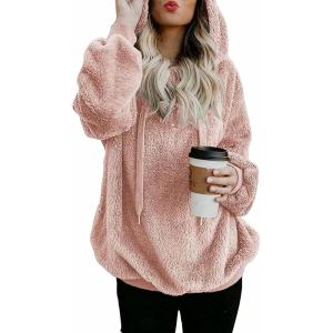 imageAcelitt Womens Oversized Fuzzy Fleece Sweatshirts with PocketsSXXL