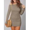 imageAcelitt Cocktail Dresses for Women Early Fall Fashion Off The Shoulder Long Sleeve Dress Sexy Bodycon Club OutfitsGoat