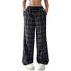 imageAcelitt Womens Plaid Pajamas Pants Casual Loose Elastic Waist Comfy Lounge Pants Baggy Sleep Bottoms with PocketsChestnut