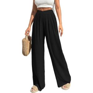 imageAcelitt Womens Casual Lightweight Palazzo Pants SXXLBlack