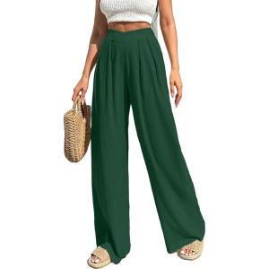 imageAcelitt Womens Casual Lightweight Palazzo Pants SXXLGreen
