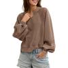 image:imageAcelitt Women Casual Long Sleeve Crewneck Sweatshirts Pullover TopsSXXLBrown