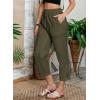 image:imageAcelitt Women Casual Elastic Waist Pants with Pockets SXXLGreen