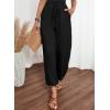 image:imageAcelitt Women Casual Elastic Waist Pants with Pockets SXXLZ Black