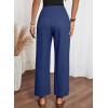 image:imageAcelitt Women Casual Elastic Waist Pants with Pockets SXXLZ Blue