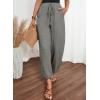 image:imageAcelitt Women Casual Elastic Waist Pants with Pockets SXXLZ Gray