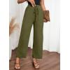 image:imageAcelitt Women Casual Elastic Waist Pants with Pockets SXXLZ Green